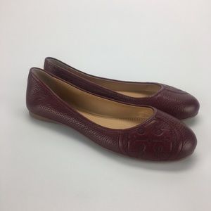 TORY BURCH Leather Quilted Logo Flats
